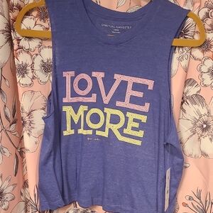 Spiritual Gangster Purple Love More Muscle Tee